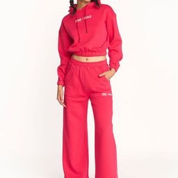Hunnit Women Fleece Crop Outdoor Sporty Jacket with Embroidered-image-65