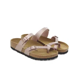 Birkenstock Women Leather Buckle Multi Strap Flats-image-62