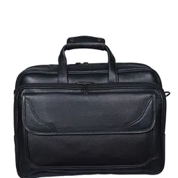 Calvadoss Men Textured Leather Laptop Bag-10
