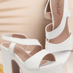 Smart & Sleek Women Synthetic Flatform Heels-picture-2
