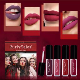 CurlyTales Set of 4 Weightless Matte Liquid Lipsticks 3ml Each - Shade 15 + 02 + 03 + 07-6