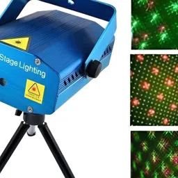 SPARK WORLD Green Textured Aluminium Square Laser Stage Disco Floor Lamps-18