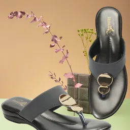 TWINSSHOE Women T-Shape Round Toe Flats-image-98