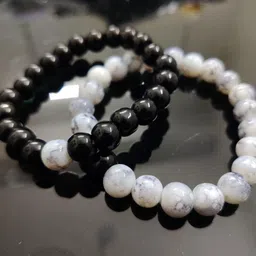 Divine souvenirs Unisex Set Of 2 Artificial Beaded Elasticated Bracelets image 2