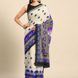 BUTA BUTI Ethnic Motifs Printed Pure Cotton Saree-picture-25