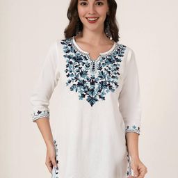 Diktmark Embroidered Kashmiri Cotton Kurti-image-30