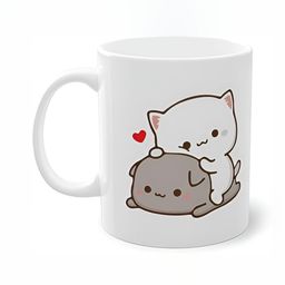 Mr UVD White & Grey Graphic Printed Ceramic Glossy Mug 350 ml-image-94
