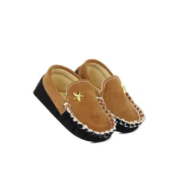 Neska Moda 6 To 12 Months Baby Boys Synthetic Leather/Suede Loafer Booties (Toe to Heel Length - 12 cm, Brown, Black)-image-73