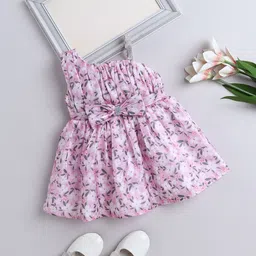 The Magic Wand Girls Floral Print Shoulder Straps Fit & Flare Dress-image-83