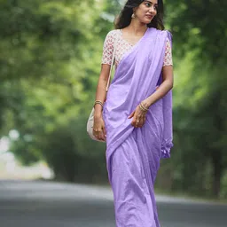 Anouk Solid Pure Cotton Saree-63