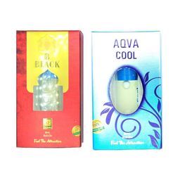 RAVIOUR LIFESTYLE Feel The Attraction Set Of 2 B Black & Aqua Cool Attar - 8ml Each-12