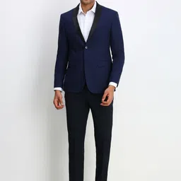 Allen Solly Men Solid Slim-Fit Single-Breasted Two-Piece Suit-image-62