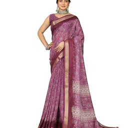 VIRENDRA TEXTILES Floral Zari Pure Cotton Saree-picture-14