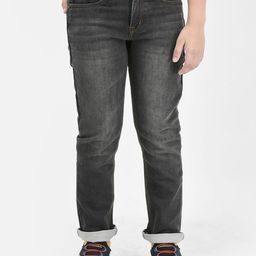 Crimsoune Club Boys Slim Fit Mid-Rise Heavy Fade Stretchable Jeans-picture-46