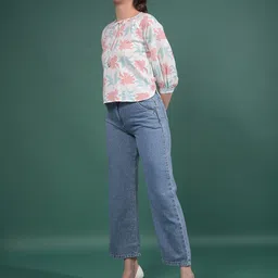 Crimsoune Club Floral Print Crop Top-image-73