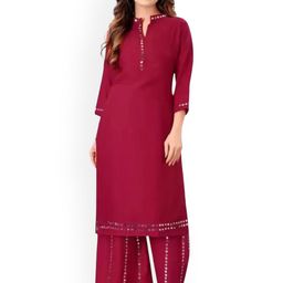 Daeneyrys Women Ethnic Motifs Regular Kurta with Palazzos-image-88