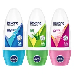 Rexona Shower Fresh, Aloe Vera & Powder Dry Underarm Roll on Deodorant (Pack of 3)-picture-29