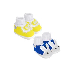 NESKA MODA Yellow Cotton Booties-image-66