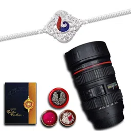 DeoDap Roli Chawal Coin Mug & Greeting Card Rakhi Gift Set-image-91