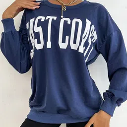 StyleCast x Revolte Women Typography Printed Round Neck Pullover Sweatshirt-picture-4
