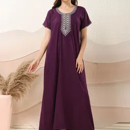 EASY MOM Embroidered Maxi Dress-image-87
