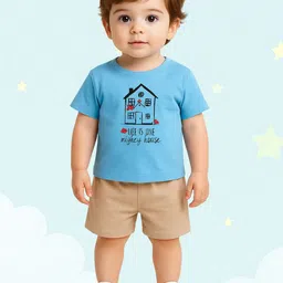 Kidbea Boys Printed T-shirt with Shorts-picture-10