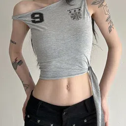 StyleCast x Revolte Women One Shoulder Crop Top-image-91