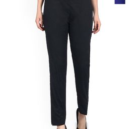 SRISARAS Women Pack Of 2 Slim Fit Cotton Chinos Trousers-image-42