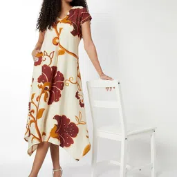 max Floral Printed A-Line Midi Dress-picture-12