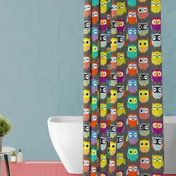 ArtzFolio Grey & Yellow Conversational Printed Waterproof Shower Curtain-image-60