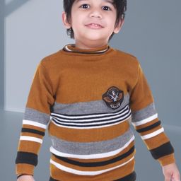 GTWO Kids Striped Woollen Pullover-image-90
