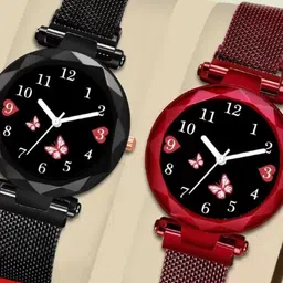 LAKSH Women Pack of 2 Dial & Leather Straps Analogue Watch-picture-40