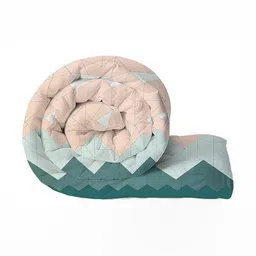 Comfowell Beige Printed Heavy Winter Microfiber 210 GSM Reversible Double Bed Comforter-image-30