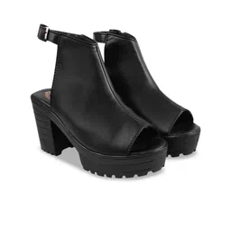 Stylestry Solid Block Heel Sandals-55