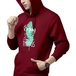 HAMBERG Men Typography Printed Full Sleeve Hooded Sweatshirt-picture-30