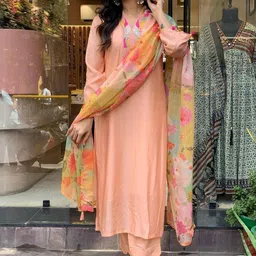 URMIR FASHION Women Kurta With Trousers & Dupatta Set-image-14