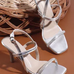 DressBerry Women Embellished Kitten Sandals-14