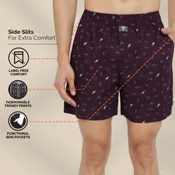 Van Heusen Pack Of 2 Printed Pure Cotton Boxers 15672376-1-15672530 image 2