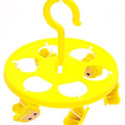 fab n funky Hanger With Mushroom Shape Hook - 6 Clips (Color & Design May Vary) image 5