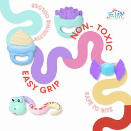 the little lookers TThe Little Lookers  Rattles & Teethers Pack Of 4 - Multicolorr image 5