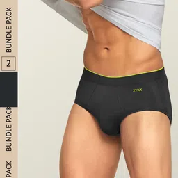 XYXX Men Pack of 2 IntelliSoft Antimicrobial Micro Modal Uno Briefs XYBRF2PCKN215-55