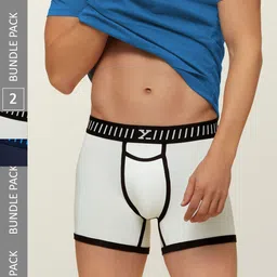 XYXX Men IntelliSoft Antimicrobial Micro Modal Pack of 2 Vibe Trunks XYTRNK2PCKN151-16