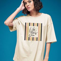 SMARTEES Women Printed Extended Sleeves Applique T-shirt-image-44