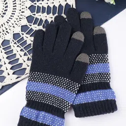 ELLIS Unisex Patterned Acrylic Touchscreen Gloves-image-95