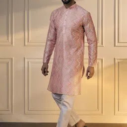 Anouk Men Geometric Embroidered Gotta Patti Kurta-picture-35