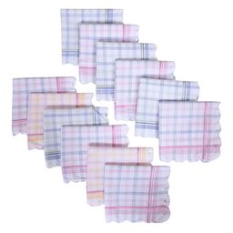 Kuber Industries 12-Pcs Checked Cotton Handkerchief-image-93