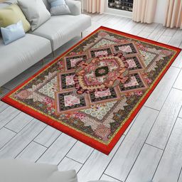 IVAZA Cream Cotton Floral Carpets-image-103