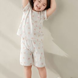 LULU & SKY Girls Round Neck Short Sleeves Night suit-picture-28