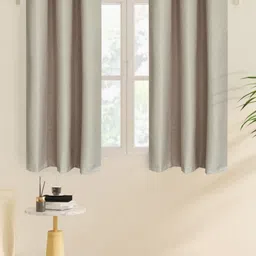 Home Centre Aldeco Beige 2 Pieces Black Out Window Curtains-image-23