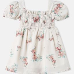 Nauti Nati Girls Floral Printed Smocked Fit & Flare Dress-image-76